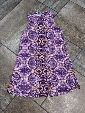 O'Neill Sleeveless Paisley Pattern Shift Dress Mini Summer Cool Size S